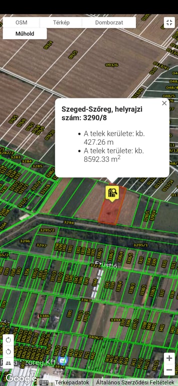 Eladó  Telek/földterület Szeged  6 800 000 , # 1538